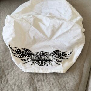 Harley-Davidson White Head Wrap and HD logo